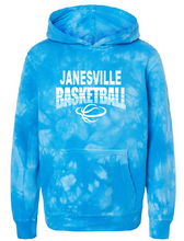 Load image into Gallery viewer, Janesville Basketball Midweight Tie-Dyed Hooded Sweatshirt (4 options)
