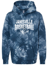 Load image into Gallery viewer, Janesville Basketball Midweight Tie-Dyed Hooded Sweatshirt (4 options)
