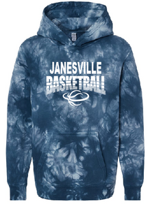 Janesville Basketball Midweight Tie-Dyed Hooded Sweatshirt (4 options)