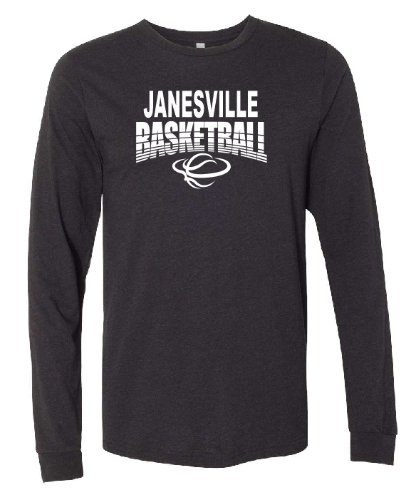 Janesville Basketball Heather CVC Long Sleeve Tee (5 options)