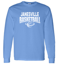 Load image into Gallery viewer, Janesville Basketball Long Sleeve T-Shirt (10 color options)
