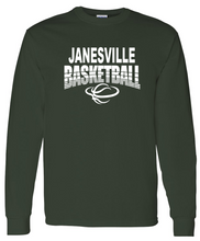 Load image into Gallery viewer, Janesville Basketball Long Sleeve T-Shirt (10 color options)
