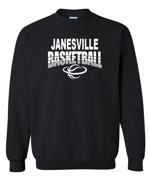 Janesville Basketball Crewneck Sweatshirt (10 color options)