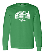 Load image into Gallery viewer, Janesville Basketball Long Sleeve T-Shirt (10 color options)
