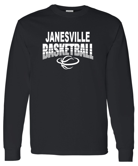 Janesville Basketball Long Sleeve T-Shirt (10 color options)