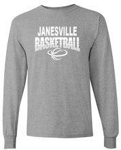 Load image into Gallery viewer, Janesville Basketball Long Sleeve T-Shirt (10 color options)
